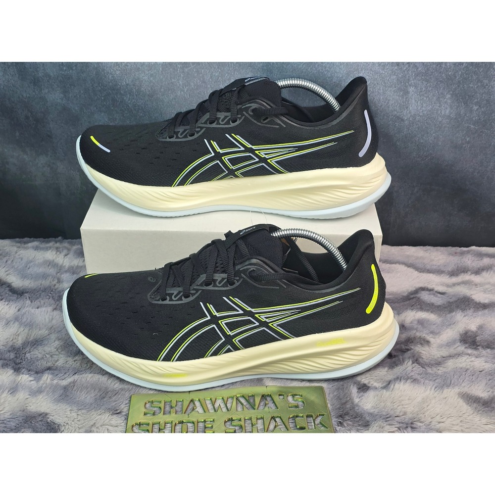 NWOT ASICS Gel-Cumulus 26 Running Shoes Black Lime Zest Mens Size 12